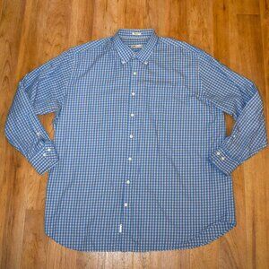 Peter Millar Long Sleeve Button Up Plaid Shirt Sz XXL